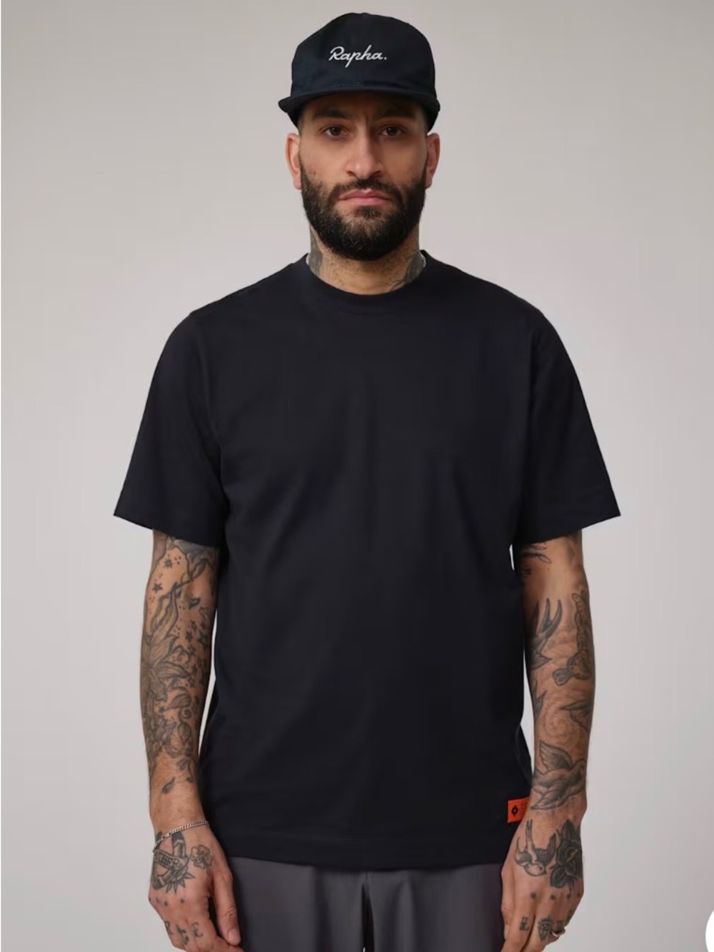 Rapha Trail T Shirt Charcoal Short Sleeve Tee Top Cotton Performance Athletic L